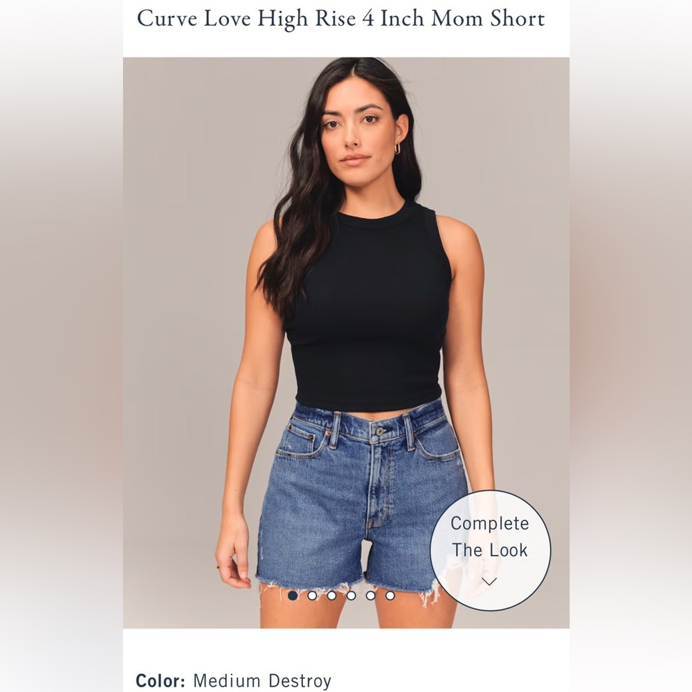 Abercrombie high rise jean shorts